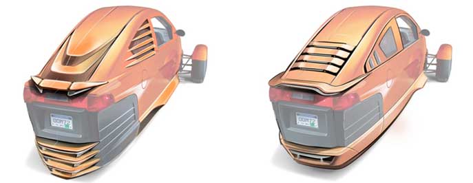 Elio Motors rear body accessories - Concept to Production