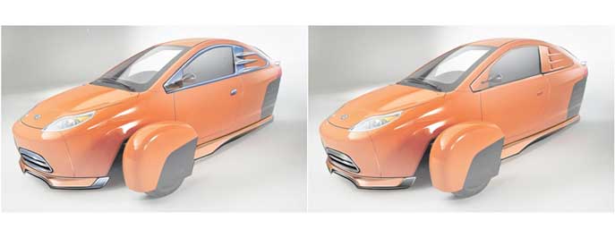 Elio Motors front body accessories- Concept to Production